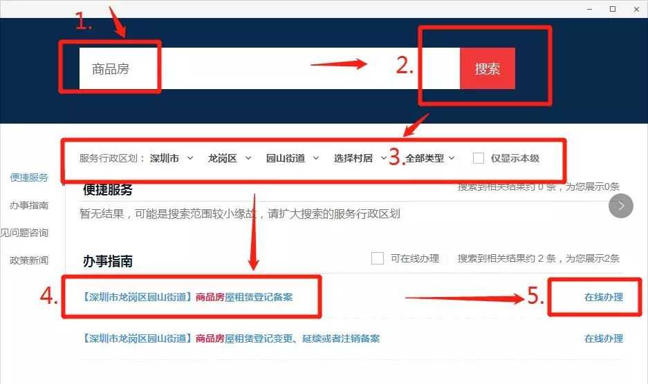 深圳租賃合同網上申請流程